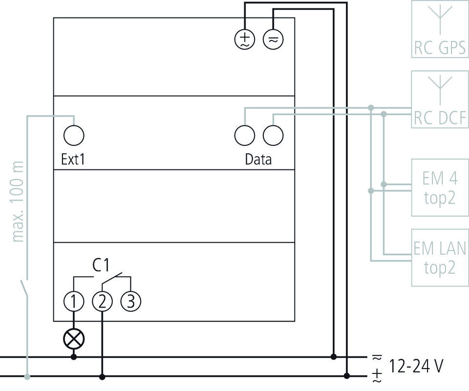 TR 641 Top2 RC 24V Jahresprogramm DIN Schiene Digitale